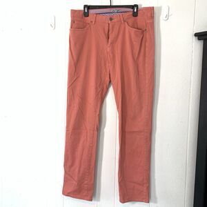 Peter Millar Mens 35 X 33 Pants Chino Coral Dress Golf Preppy Clean Old Money